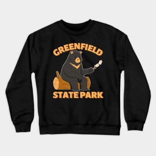 Greenfield State Park Camping Bear Crewneck Sweatshirt